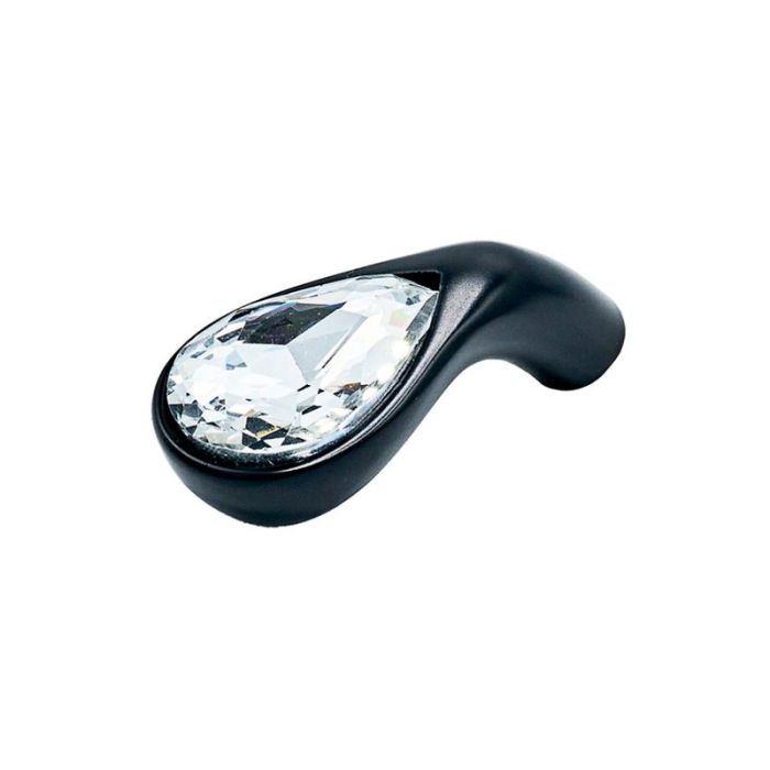 Buton metalic cu cristal 1344 negru mat ENERGO
