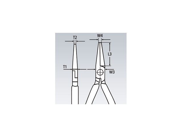 Cleste cu varf semirotund Knipex 200 mm VDE