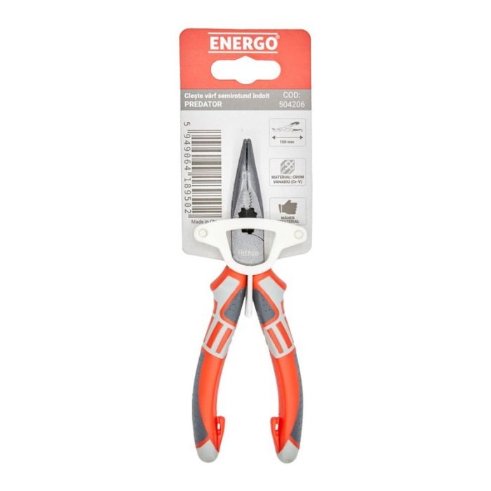 Cleste varf semirotund indoit predator 150 mm maner bimaterial ENERGO