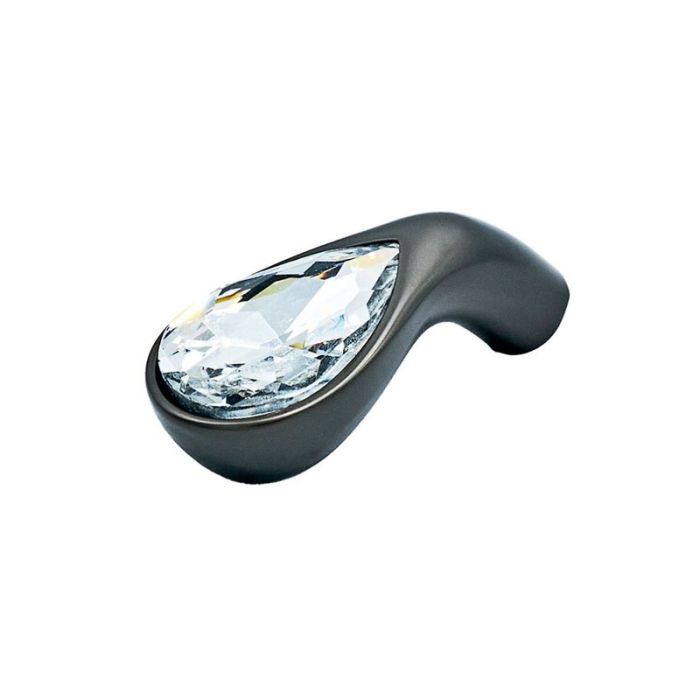 Buton metalic cu cristal 1344 antracit ENERGO