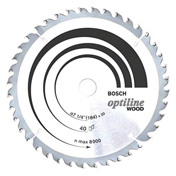 Panza fierastrau circular Bosch Optiline Wood, 184x20mm, 60 dinti