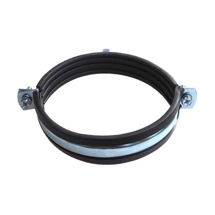 Colier PIPEFIX pentru tevi D-3" cu banda otel/cauciuc EPDM latime 25mm piulita M10 ENERGO