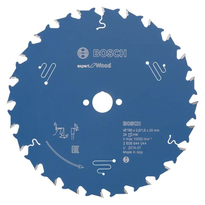 Panza fierastrau circular Bosch Expert for Wood, 190x20mm, 24 dinti