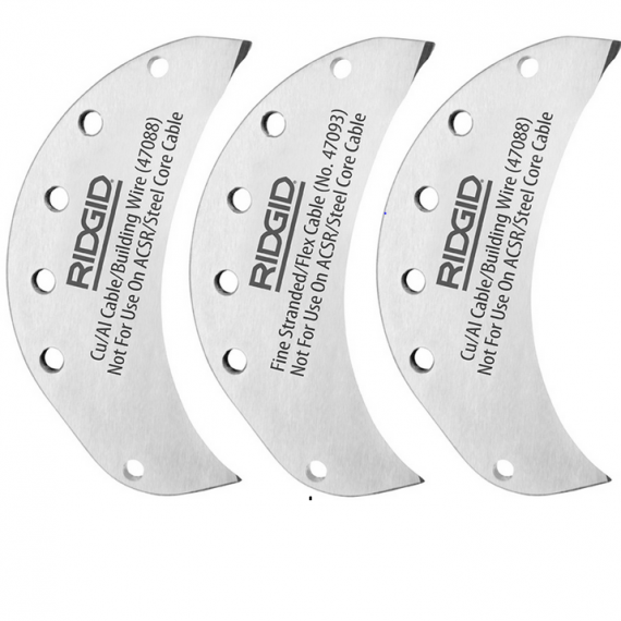 Set lame interschimbabile Ridgid de taiat cablu multifilar de cupru armat pentru SC-60B