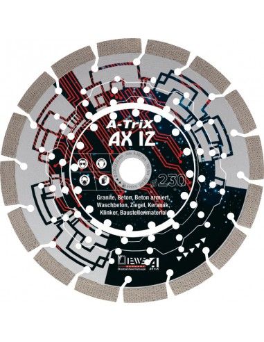 Diewe - Disc diamantat A-TriX AX12, Ø125x22.23mm, pentru Granit, Piatra naturala, beton armat [SQ-27323]
