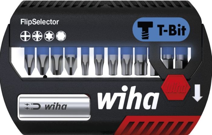 wiha - Set de biti T, FlipSelector, asortate, 1/4", 14 piese [WH41826]
