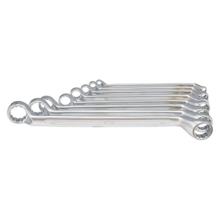 Set chei inelare cotite Fortis, DIN838, 6-22mm, 8 piese
