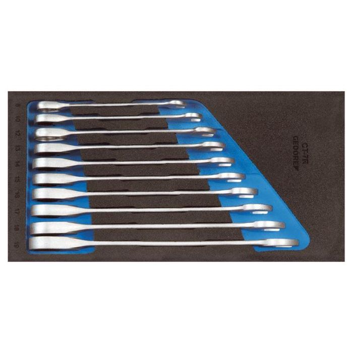 Set chei combinate cu clichet Gedore, 8-19mm, 10 piese