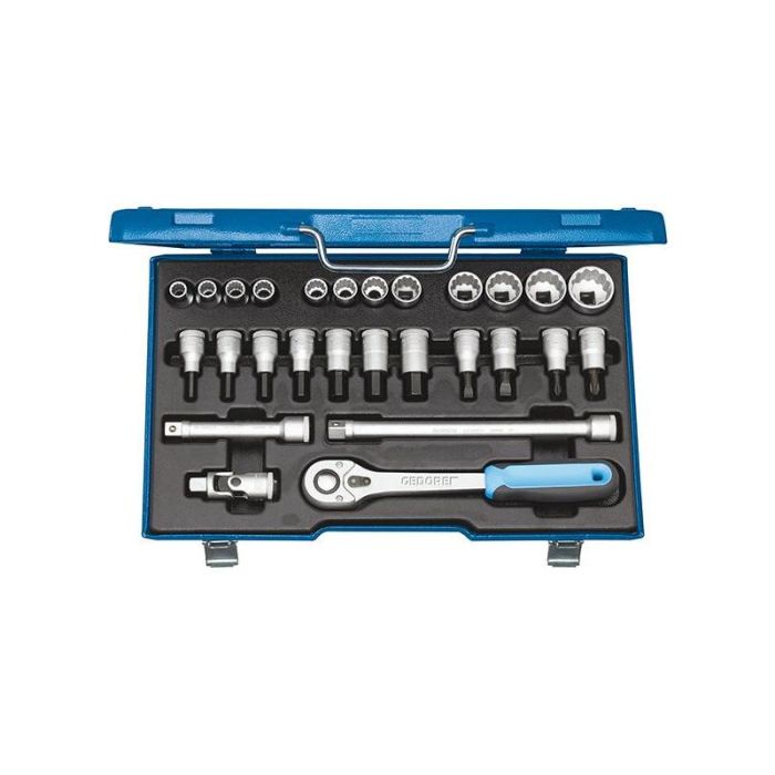 Set capete chei tubulare Gedore, 1/2", D19IMU-10, 10-30mm, 27 piese