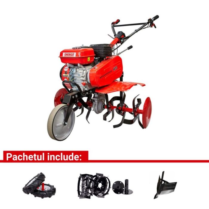 Motosapa 7cp h70 + roti cauciuc + pachet 2 accesorii ENERGO