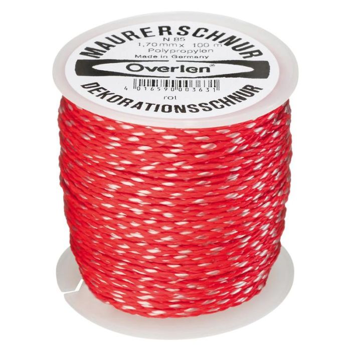 Overmann - Snur de trasare PP 1.7mm x 100m rosu [008501700301000AA]
