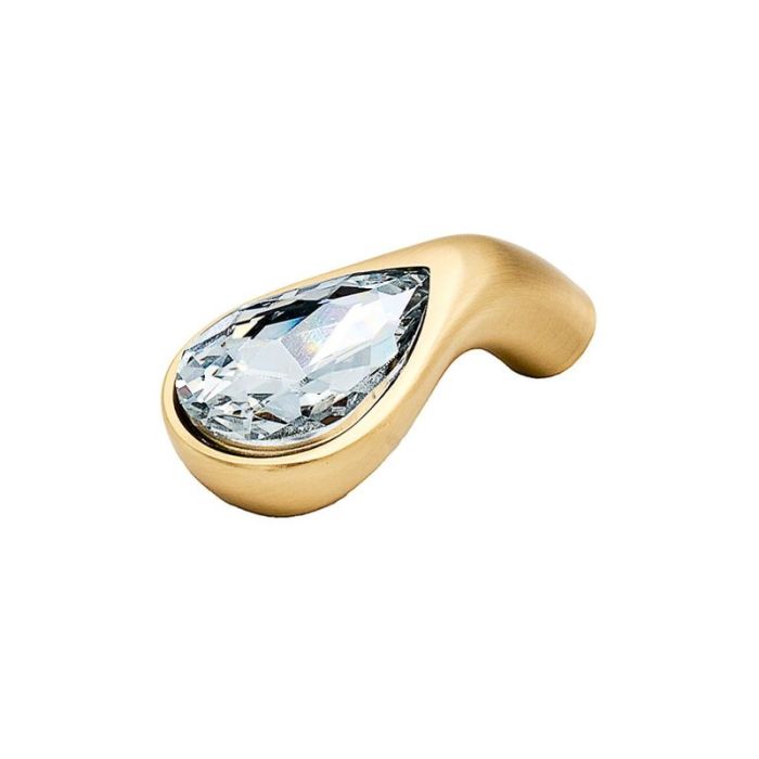 Buton metalic cu cristal 1344 auriu mat ENERGO