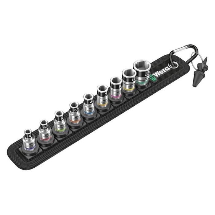 Set capete chei tubulare Wera, 1/4", 4-13mm, 10 piese