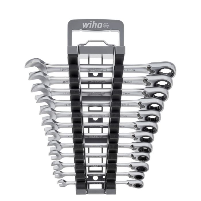 Set chei combinate cu clichet reversibil Wiha, 8-19mm, 13 piese