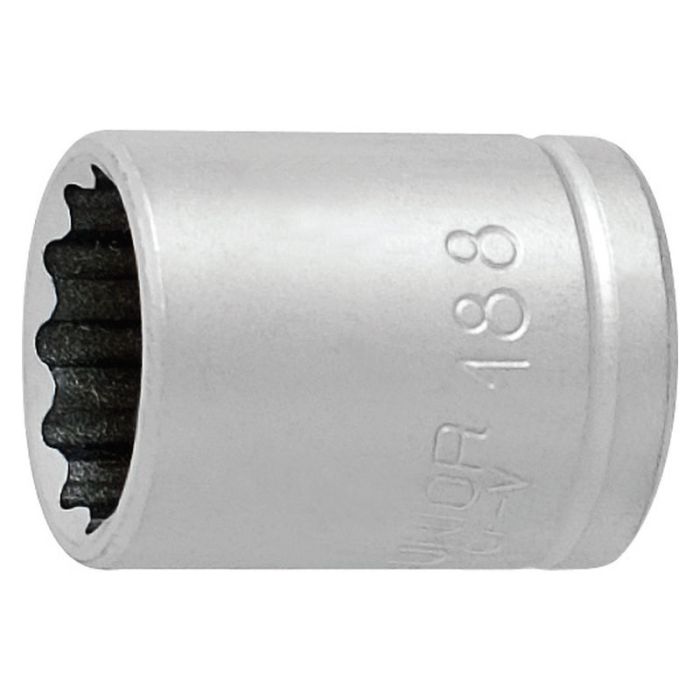 Cap cheie tubulara Unior, 12 laturi, 1/4", 3/16"