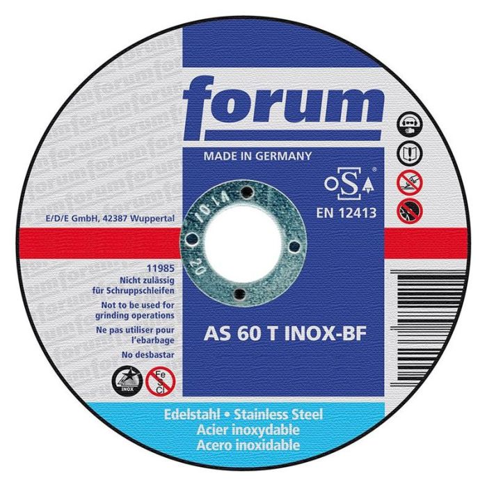 Disc taiere inox Forum, 125x1.6x22.23mm