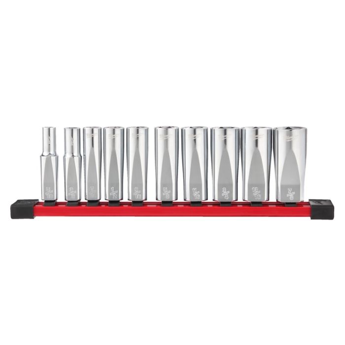 Set chei tubulare cromate Milwaukee, 3/8", 10 piese