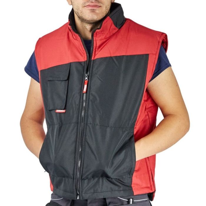 Vesta iarna GALAXY marimea XXL neagra/rosie poliester cu fleece ENERGO