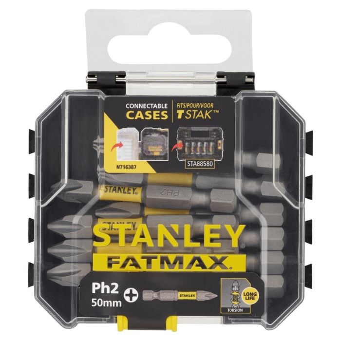 STANLEY - Bit impact PH2 x 50mm, 10 bucati [STA88573-XJ]