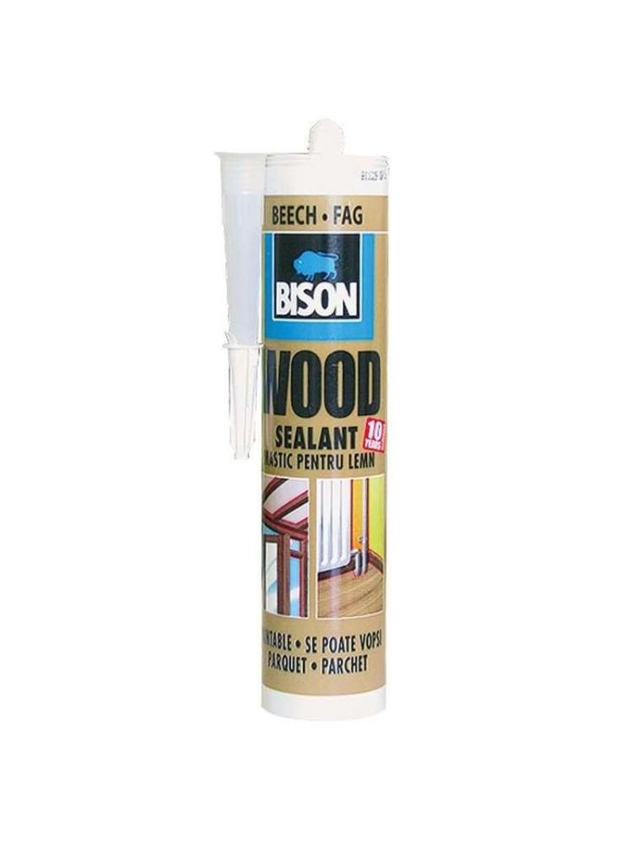 Bison - Silicon mastic etansare lemn, fag 300ml [420016]
