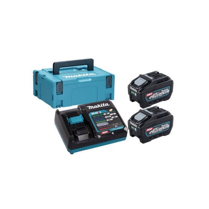 Set 2 acumulatori Makita BL4050F XGT, 40V, 5.0Ah si incarcator DC40RA