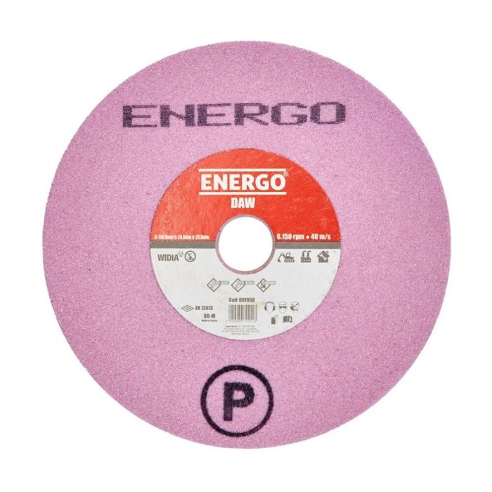 Disc abraziv slefuire polizor de banc DAW widia D-150mm h-20mm d-20mm AR-80-M roz otel HSS otel normal ENERGO 