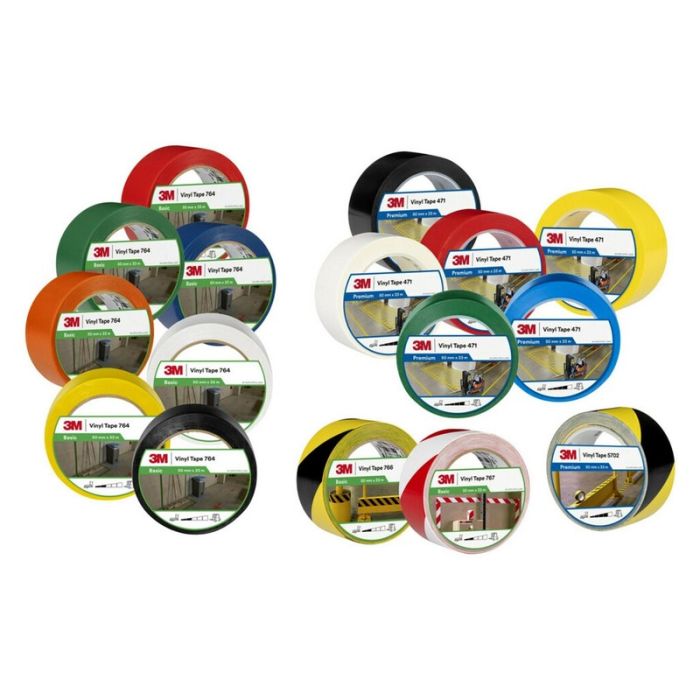Banda adeziva de marcare 3M 764i, alba, 1245mm, 33m