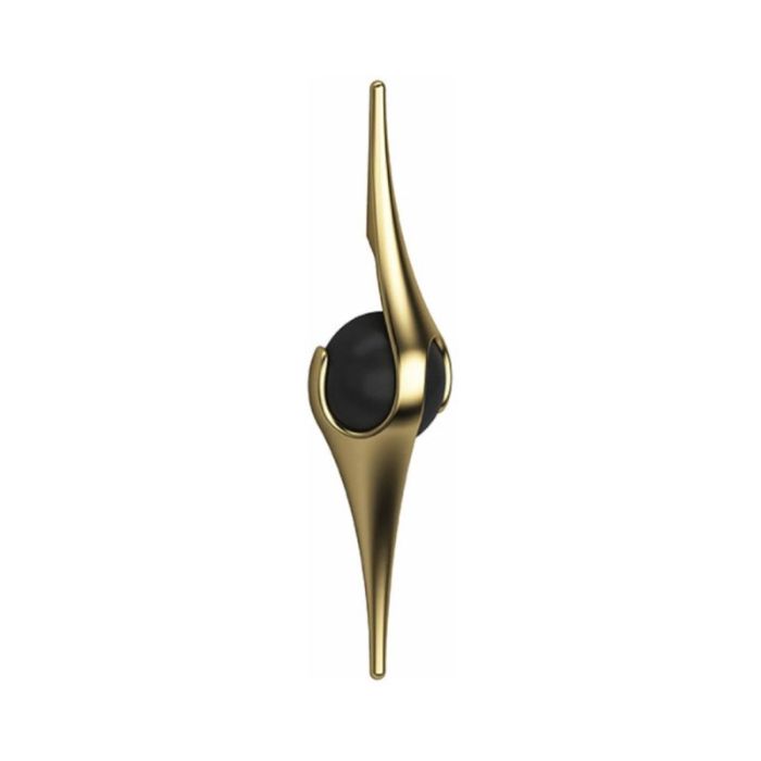 Maner metalic SIRUS distanta 128mm negru mat/auriu lucios ENERGO