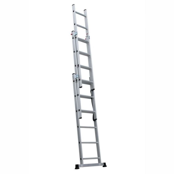 Scara 3 tronsoane culisante universala ST 3x6 trepte Lmax-3.4m Lmin-1.7m H.A-1.6m Aluminiu ENERGO