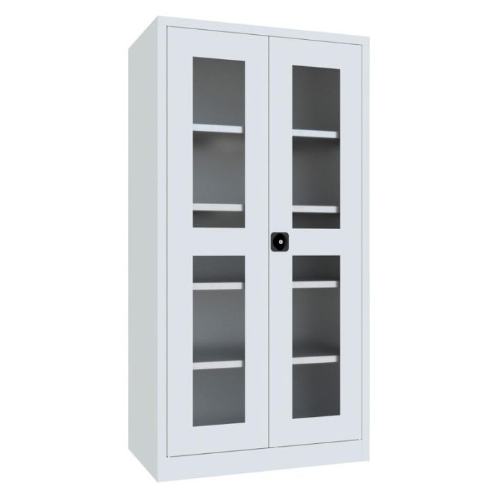 Dulap cu geam transparent Pavoy 1950x600x1000mm gri/gri
