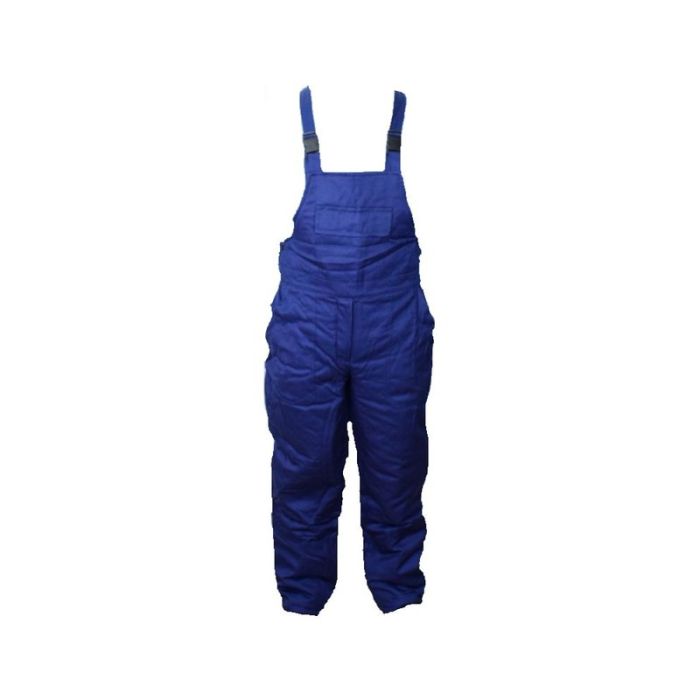 Pantalon cu pieptar vatuit iarna ARCTIC marimea 48 albastru marin bumbac 300g/mp ENERGO