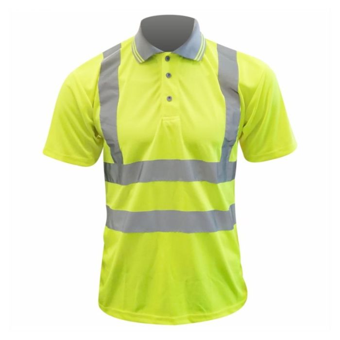 Tricou polo VISIBILITY marimea L galben reflectorizant poliester ENERGO