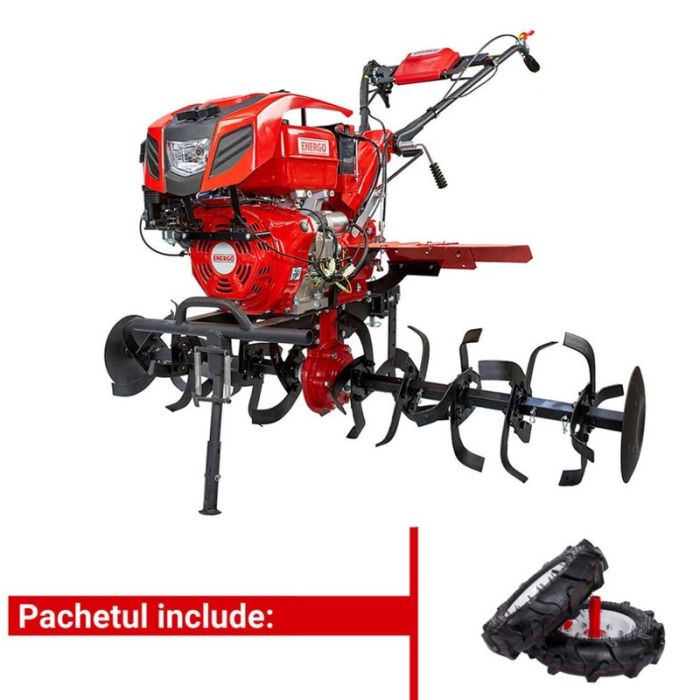 Motocultor benzina 13cp h135e + roti cauciuc ENERGO
