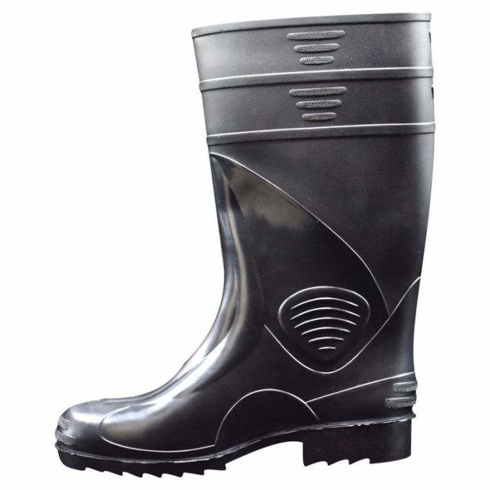Cizme lucru FARMER marimea 39 categoria OB SRA din PVC L-38cm fara bombeu negre ENERGO