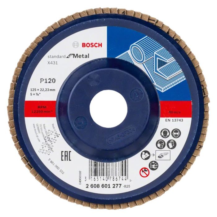 Disc lamelar otel Bosch X431, 125x22.23mm, G120