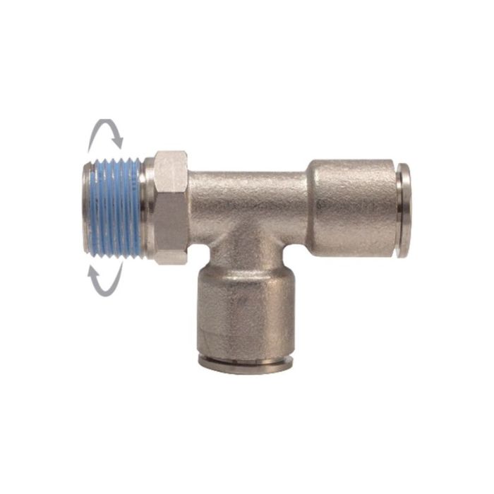 Racord automat tip t pentru tub fe 1/2" - 8 mm 522 ENERGO ze