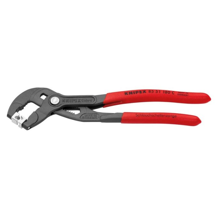 Cleste coliere furtun colier prindere tip Clickmanere cu mansoane plastic 180mm KNIPEX
