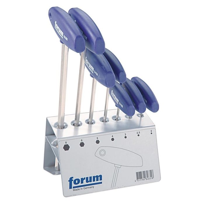 Set chei imbus cu maner in T Forum, 2-8mm, 7 piese