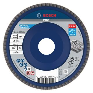 Disc lamelar slefuire otel/inox Bosch PRO X571, plastic, 115x22.23mm, G40