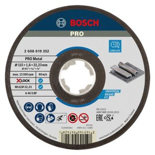 Disc taiere otel Bosch PRO Metal, X-Lock, 115x22.23x1.6mm