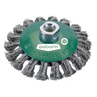 Perie conica Osborn EUPBBB001, fir rasucit inox 0.35mm, M14, 100x22x13mm