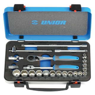 Trusa de scule Unior 239A12P24, 3/8", 24 piese