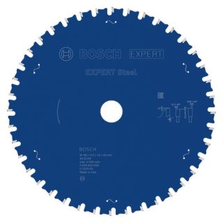 Panza fierastrau circular Bosch EXPERT Steel, 190x20x2/1.6mm, 40 dinti