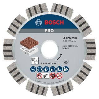 Disc diamantat caramida Bosch PRO Abrasive, 125x22.23x2.2mm