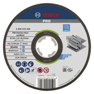 Disc taiere otel/inox Bosch PRO Stainless Steel and Metal, X-Lock, 115x22.23x1.6mm