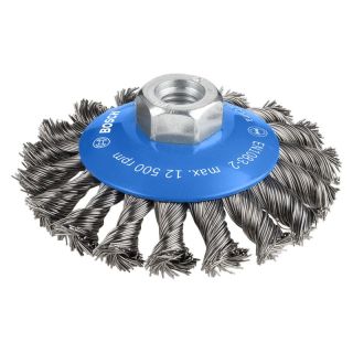 Perie conica Bosch PRO Metal, fir rasucit 0.5mm, M14, 100mm