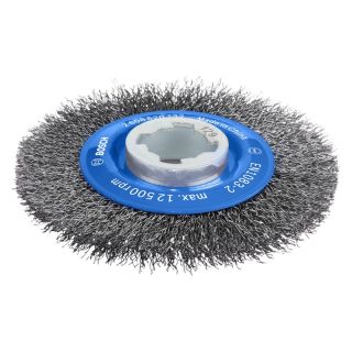 Perie disc Bosch PRO Metal, fir ondulat otel 0.3mm, X-Lock, 115x22.23mm