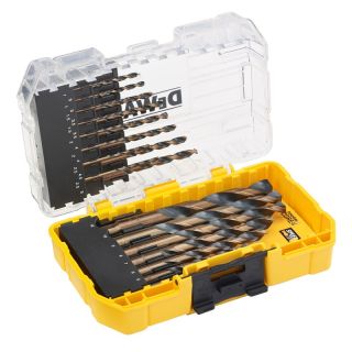Set burghie pentru metal Dewalt Black&Gold HSS-G, cilindrica, 1-12mm, 23 bucati