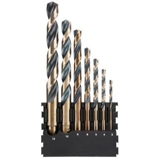 Set burghie pentru metal Dewalt Black&Gold, 3 laturi, 3-12mm, 7 bucati