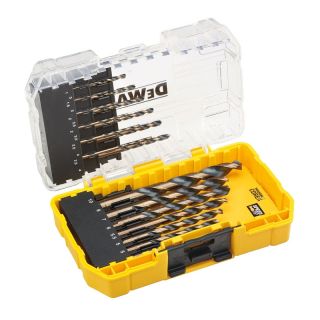 Set burghie pentru metal Dewalt Black&Gold HSS-G, 3 laturi, 1-10mm, 19 bucati